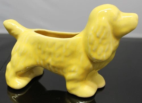 Vintage MORTON / MCCOY  / SHAWNEE   Yellow  COCKER SPANIEL PLANTER  Dish  DOG
