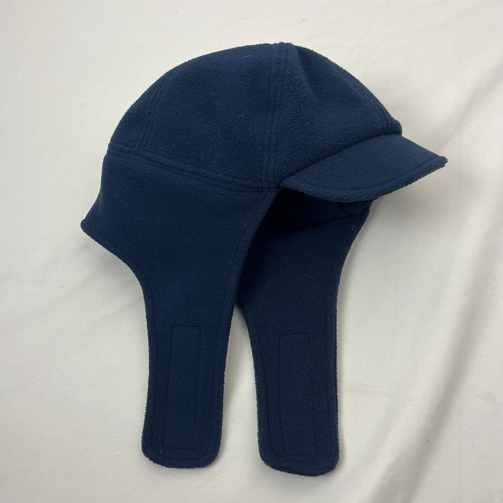 Nike Trapper Hat Navy Blue M/L Fleece Outdoor Hiking Swoosh Winter Warm Vintage