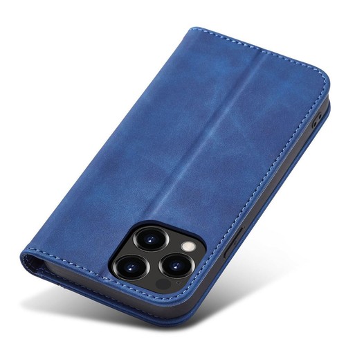 Magnet Fancy Case etui iPhone 14 pokrowiec z klapką portfel podstawka niebieskie - Zdjęcie 3 z 12