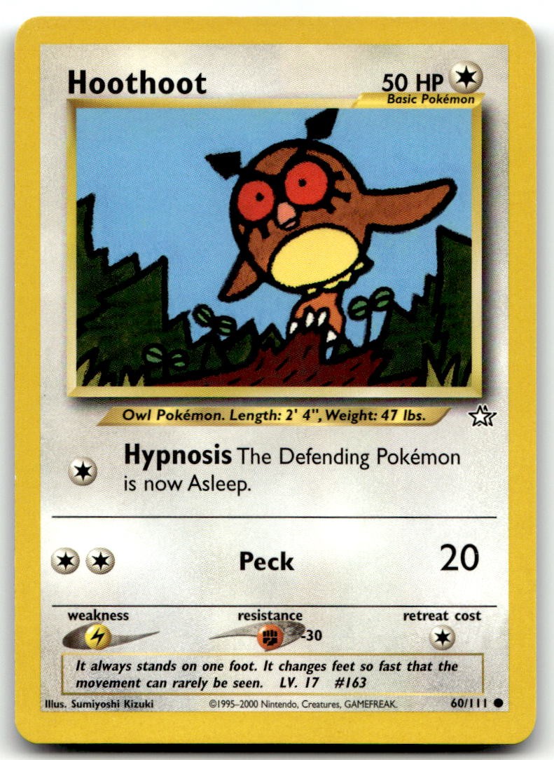 Hoothoot 060/111 Neo Genesis Common Unlimited NM