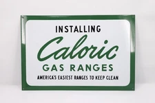 Vintage Caloric Gas Ranges Porcelain Enamel Sign 30"x20" Stove Appliance Dealer