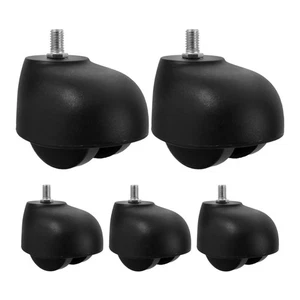 5pcs Office Chair Caster Wheels, Smooth Quiet Rolling Casters, M8 0.39" Screw