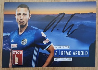   Remo Arnold   FC Luzern   Autogrammkarte 2017/2018  