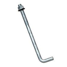 Sandbaggy 1" x 16" Threaded Concrete Anchor L-Bolts - Hot Dipped Galvanized