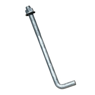 Sandbaggy 1'' x 16'' Threaded Concrete Anchor L-Bolts - Hot Dipped Galvanized