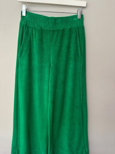 ME+EM Trousers Wide Leg Crop Towelling Midweight Clover Leaf Size UK 6 - Picture 4 of 11