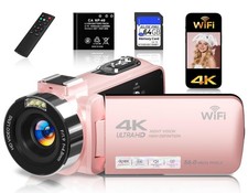 4K Video Camcorder,UHD 56MP Recorder,WiFi Vlogging Cameras for with IR Night ...