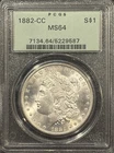 1882-CC MORGAN DOLLAR PCGS MS64 OGH