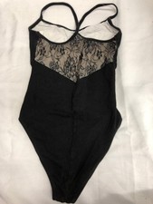 Dance Pre-Owned Leotard Black Lace Medium Adult Cotton Blend Camisole Ballet