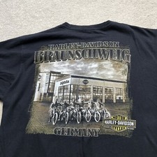 Harley Davidson Vintage Men’s Braunschweig Germany Graphic T Shirt Black Size S