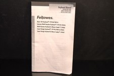 FELLOWES KEYBOARD MANUAL - Instruction Guide Basic 104  99148/98914  computer