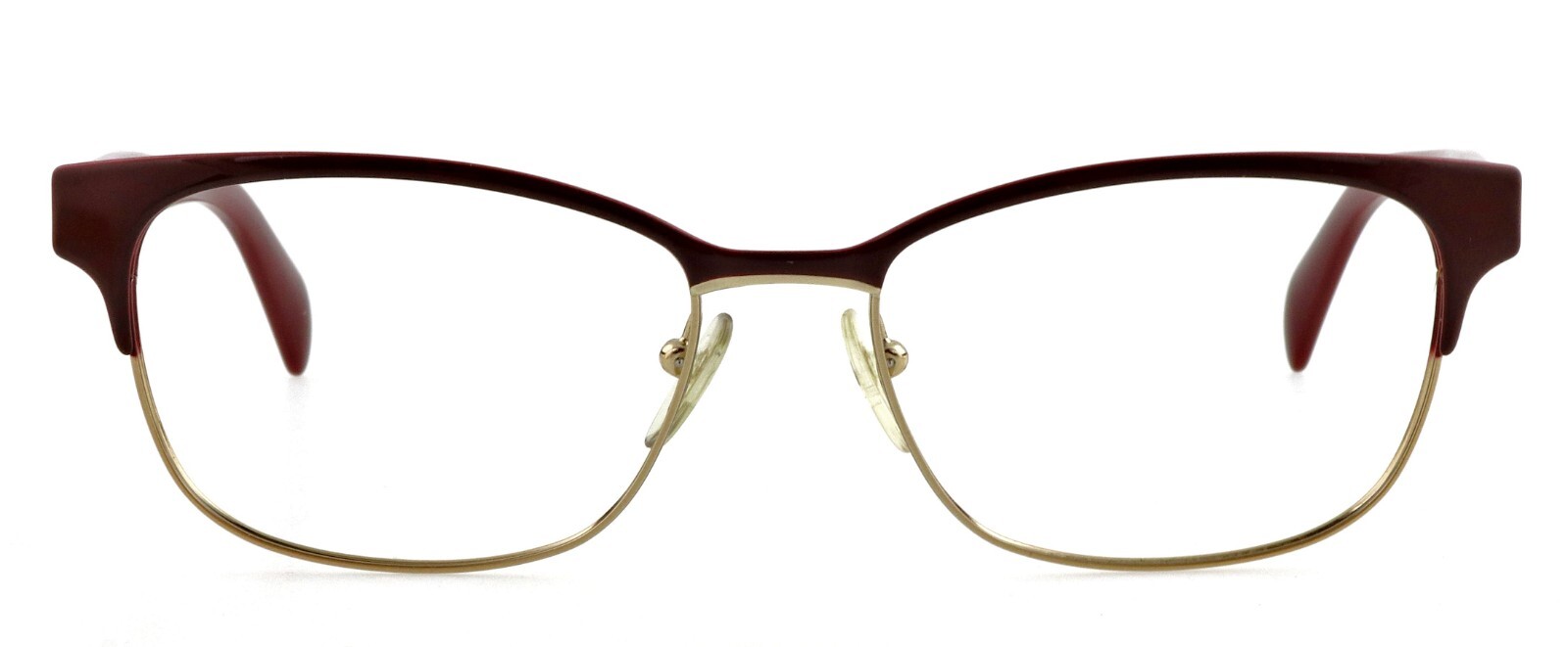 PRADA VPR65R UAN-1O1 53mm Burgundy Gold Eyeglasses Frames Only Italy A