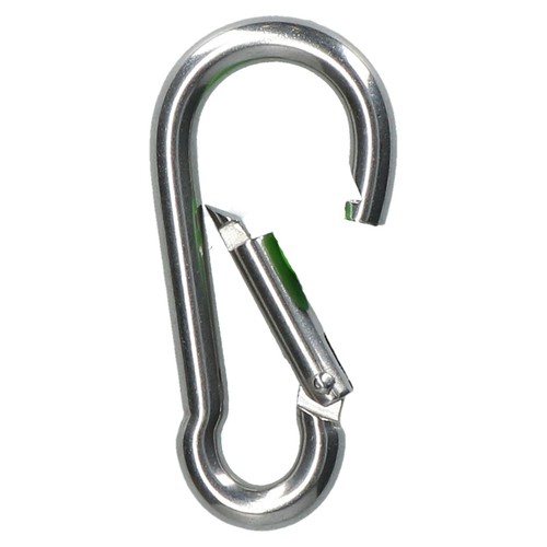 Karabiner Karabiner Haken Druckknopf Fessel 6 mm Marine Qualität 316 Edelstahl - Bild 3 von 3