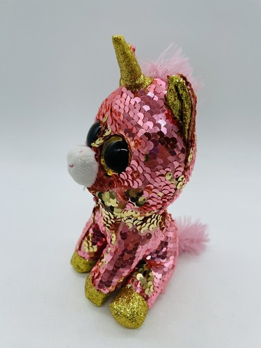 Ty Flippables Sonnenuntergang Einhorn Beanie Boos Farbwechsel Pailletten Plüsch 6 Zoll - Bild 2 von 6