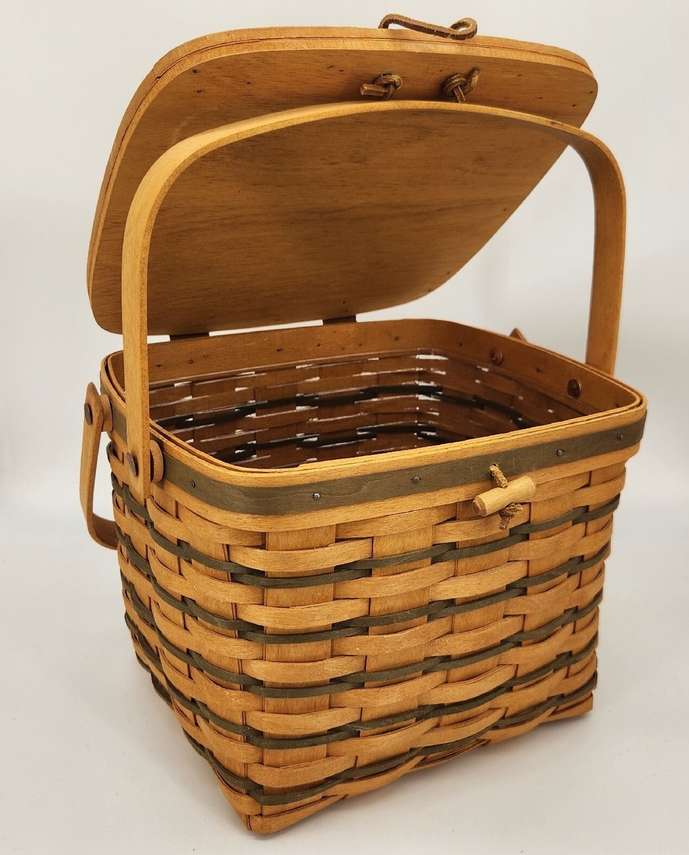 Longaberger 1996 Hostess Sweetheart Green Remembrance Basket+