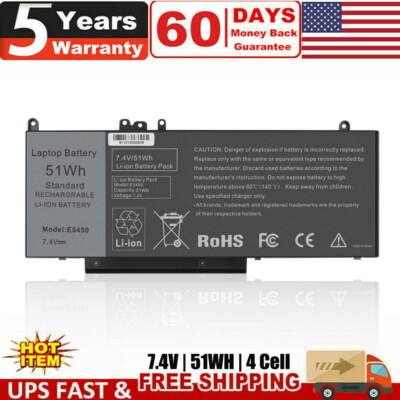New Battery for Dell Latitude E5450 E5550 E5250 Notebook Laptop 15.6'' G5M10 51wh
