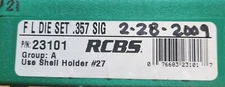RCBS .357 SIG F L  Reloading Dies 