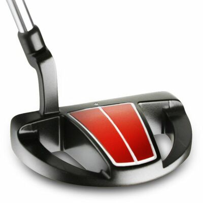 Putter Golf Droitier Bionik 505 HS - Mallet Noir/rouge, Manche 34", Grip FATSO - Neuf Sous Blister