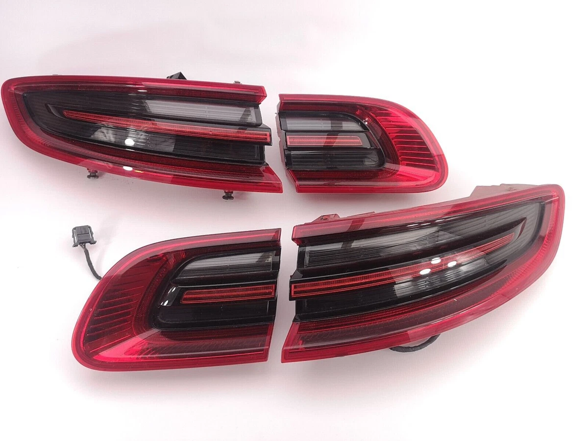 PORSCHE MACAN USA Rear Brake Tail Light Left / Right Set Red Black 