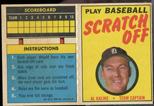 1970 Topps Scratch Off Al Kaline