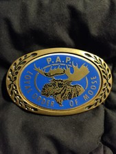 Loyal Order of the Moose P.A.P. Brass Belt Buckle Heritage Buckles