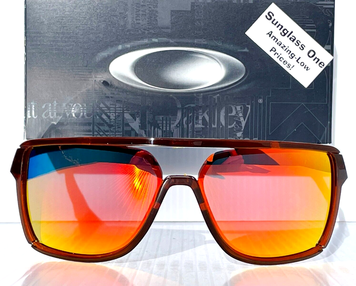NEW Oakley CASTEL Shiny Rootbeer POLARIZED Galaxy Ruby Lens
