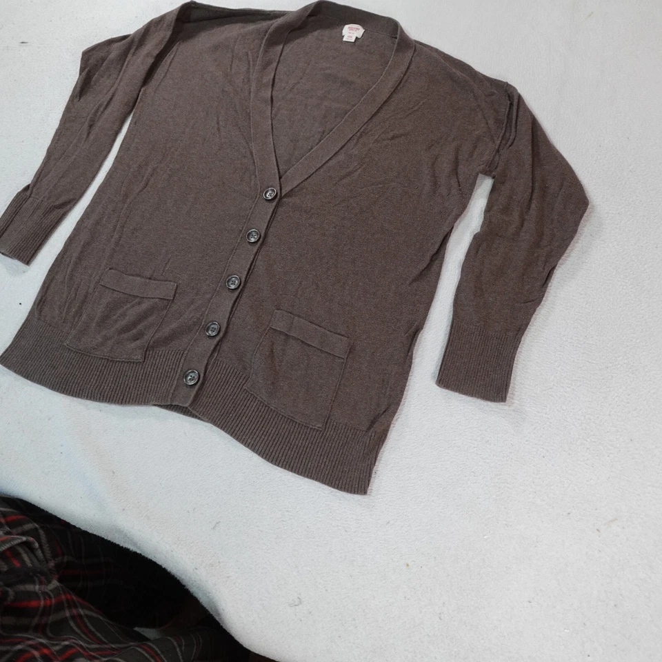 Suéter Mossimo Para Mujer 2XL XXL Marrón Preppy Academia Ligero Top Cuello en V Foto 2 de 4