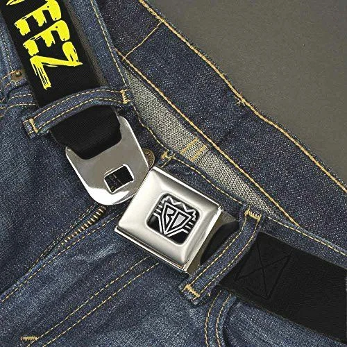 Buckle-Down Seatbelt Belt - STEEZ Brushed Black/Yellow - 1.0" Wid1.0" Wide - 20- - Изображение 2 из 4
