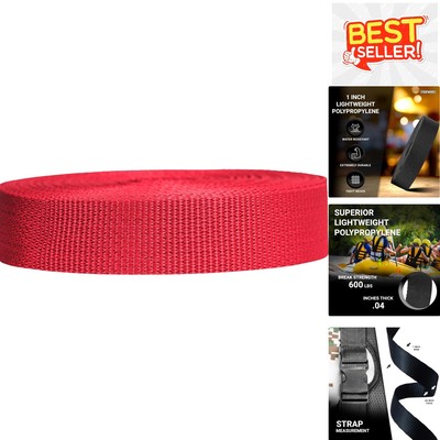 DIY & Repair Polypropylene Webbing - Durable 1'' x 10, 25, 50 Yards Options