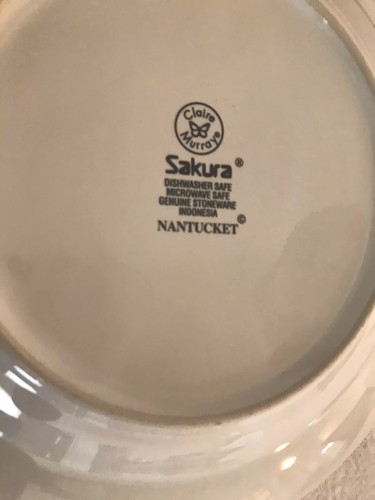 Juego de 4 platos de ensalada o postre Sakura Nantucket de Claire Murray 8,25" COMO NUEVO ESTADO - Imagen 5 de 5