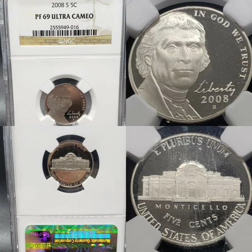 VERY Nice 2008-S Jefferson 5c Nickel NGC PF-69 Ultra Cameo KVE Investments, LLC