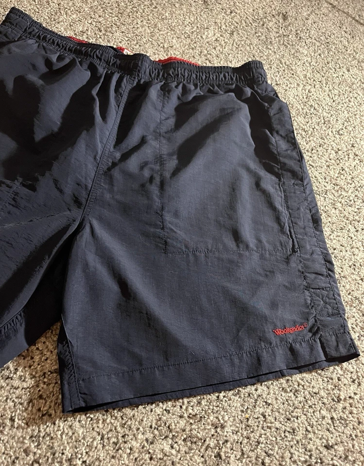 Vintage Navy Blue Red Weekender Lined Swim Trunks Shorts Men’s LARGE 7” Inseam - Image 3 of 4