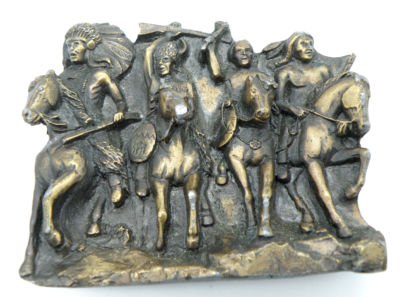 BERGAMOT BRASS WORKS Indian バックル USA製 Vintage 1974 Bergamot Brass Works Indian Chief Belt Buckle