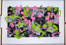 Josh Agle SHAG LIVE from the PIT II print & COA serigraph PUNK ROCK BAND Vegas