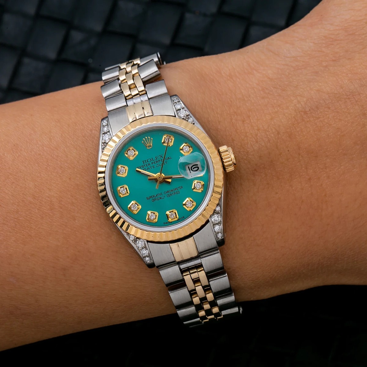 Rolex Datejust 26mm 6917 Turquoise Diamond Dial With Two