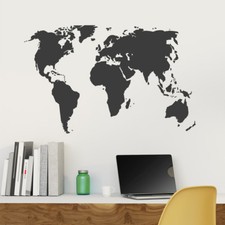  Wandtattoo Weltkarte, Welt, Erde, Wandsticker, Wandaufkleber, Wanddekoration