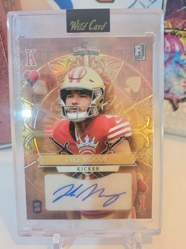 2023 wild card 5 card draw Jake Moody Rookie 5/5 Autograph.. San Francisco 49ers - Picture 2 of 2