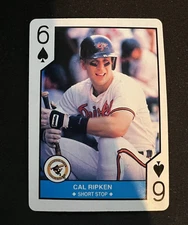 1990 the u.s. playing card company all star baseball #6 of spades cal ripken jr.