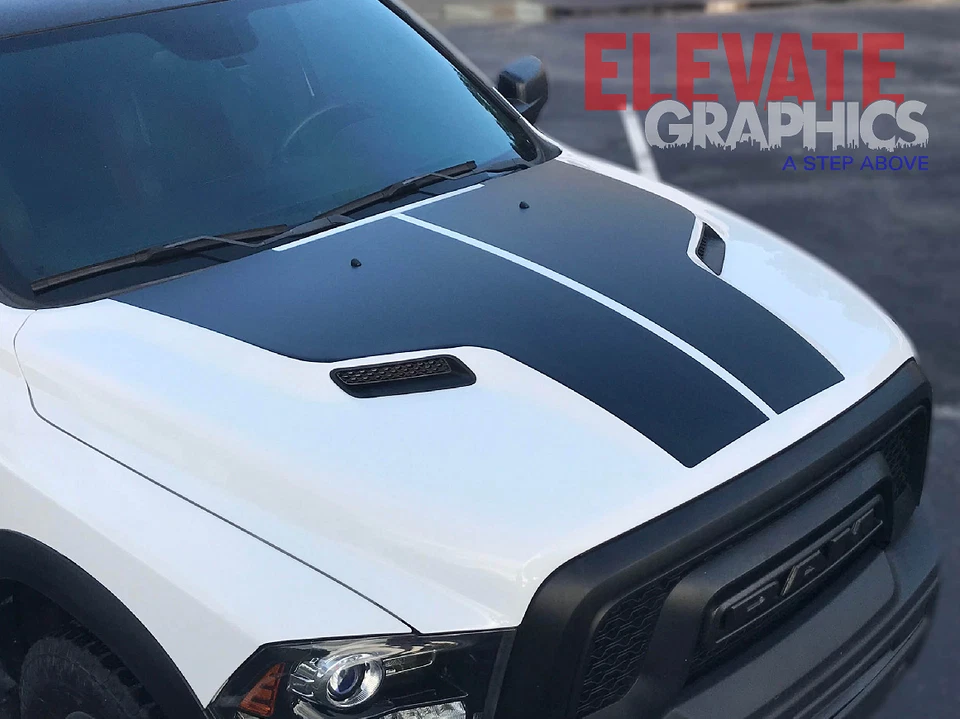 2009-2018 For Dodge Ram 1500 Decals Sport Hood Stripes Graphics Vinyl Stickers - Изображение 2 из 4