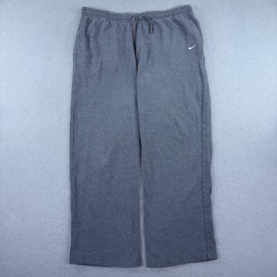 Nike Crusader Sweatpants Mens 2XL Drawstring Waist Cotton Straight Leg Grey Gym