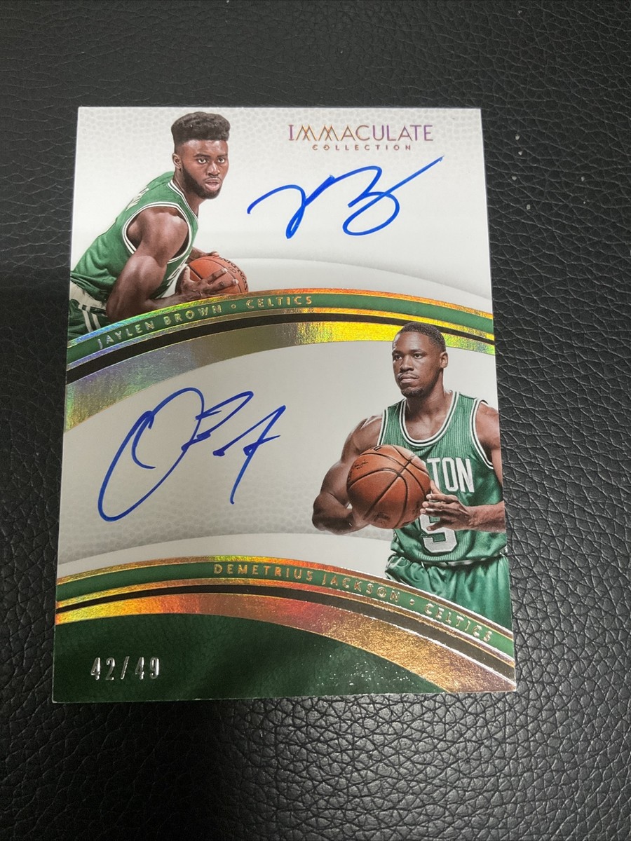 2016-17 IMMACULATE JAYLEN BROWN Dual RC AUTO 42/49 CELTICS Jackson 