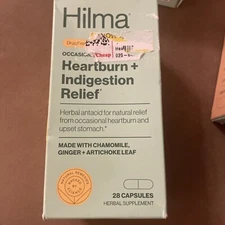 Hilma 28 Caps Natural Upset Stomach Heatburn Relief Organic Ingredients