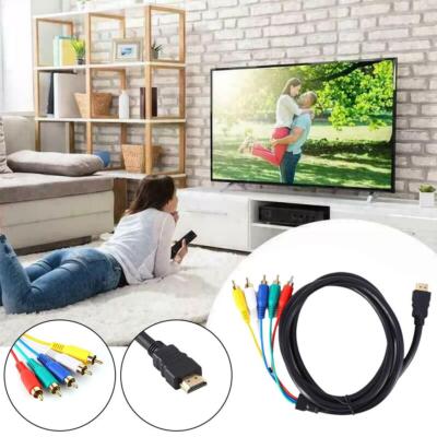 HDMI-kompatibel Stecker auf 5-RCA RGB Audio Video AV Component Konvertieren B7F1