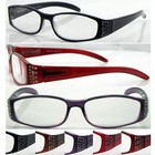 Ladies Reading Glasses +0.50~+3.25 Quality Diamante Design Spring Hinge Arm L367