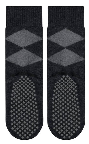 Burlington Womens Cosy Argyle Socks - Black - Picture 5 of 6