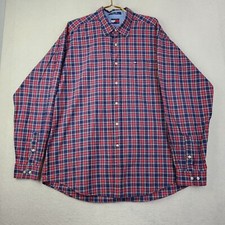 VTG 90s Preppy Box Logo Tommy Hilfiger Men Sz XL Long Sleeve Plaid Button Shirt