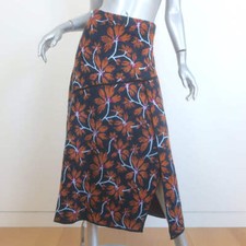 Ulla Johnson Sabra Jacquard Midi Skirt Navy/O...