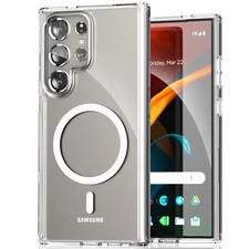 For Samsung Galaxy S25 S24 S23 S22 Plus Ultra Clear Mag Safe Shockproof Case