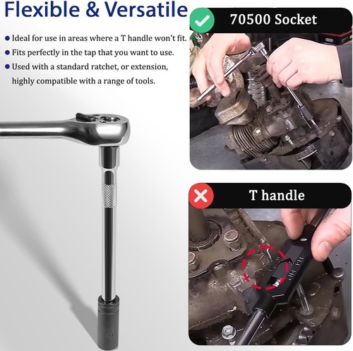 70500 Tap Socket Set for Fractional MCTI Standard Tap Use with 1/4" & 3/8" Drive - Picture 3 of 9
