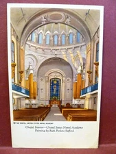 Postcard MD Annapolis US Naval Academy Chapel Interior Painting by Ruth Safford